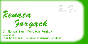 renata forgach business card