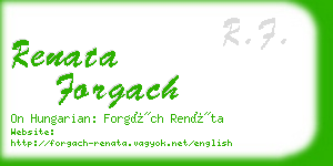 renata forgach business card
